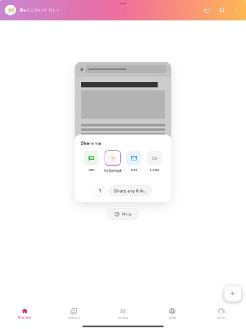 ReCollect Now iPad screenshot