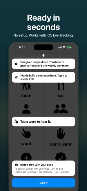 Lumen AAC: Talk with Eyes screenshot 4