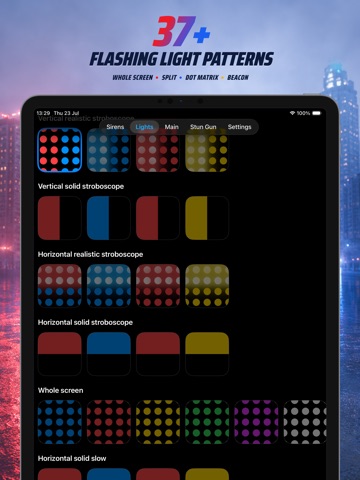 Police Lights, Siren, Strobe iPad screenshot