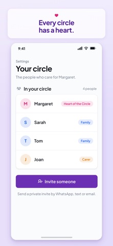 Family Caregiver - WarmNote iPhone screenshot