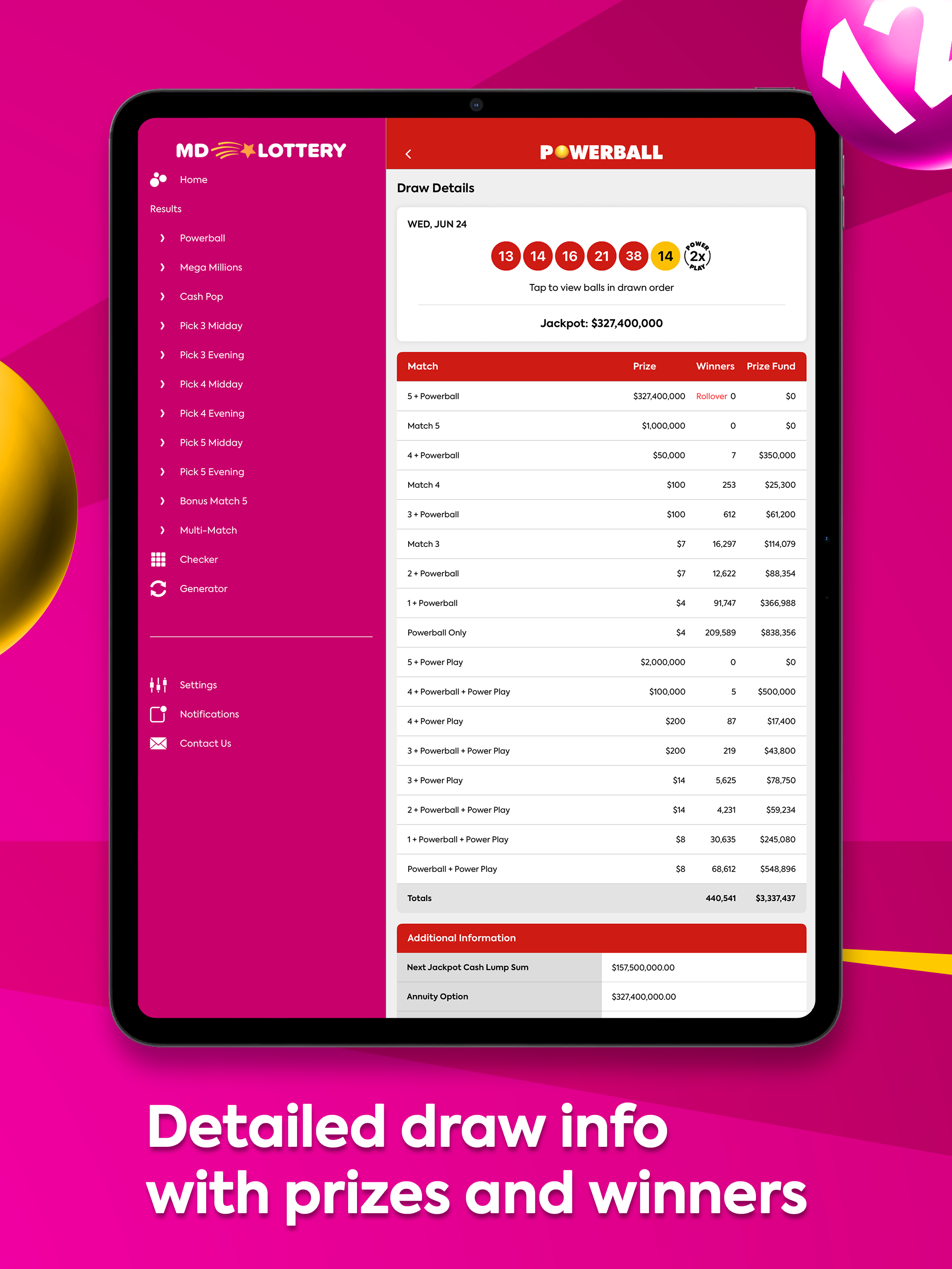 Maryland Lottery Numbers screenshot 9