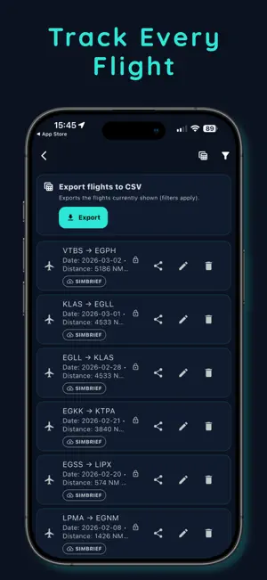 EFB Logbook screenshot 1