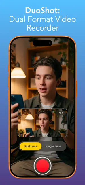 DuoShot: Dual Video Recorder iPhone screenshot 1