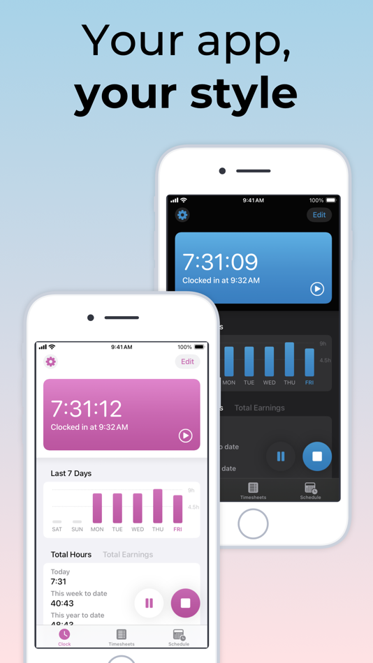 #6. Clock in and clock out (iOS) 由: Dawid Drechny
