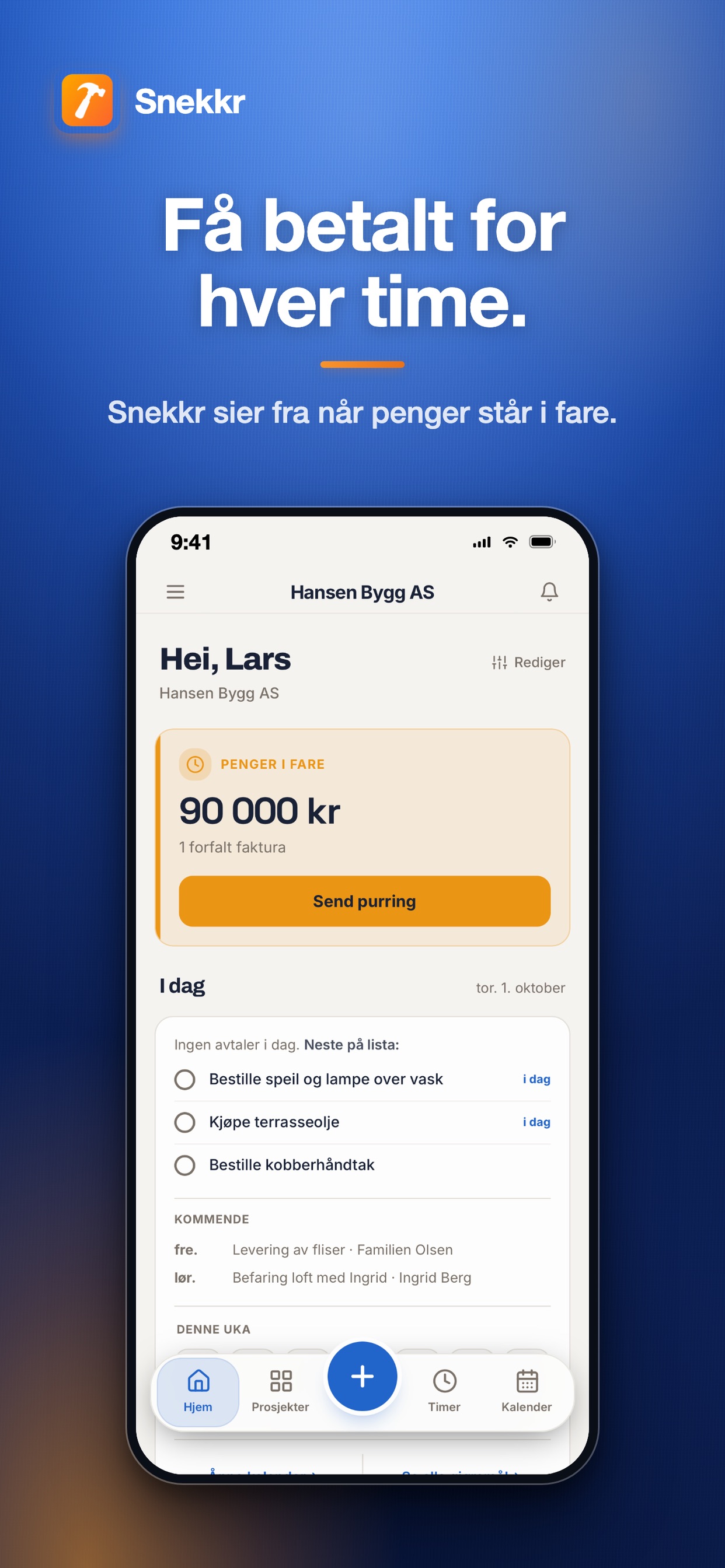 Screenshot 1 of Snekkr - Keep jobs on track