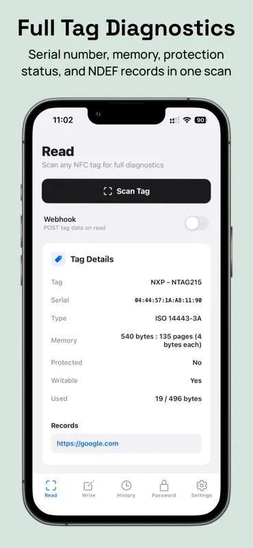 NFC Memo - Bulk NFC & Webhook screenshot 2 of 6