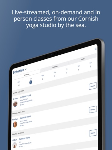 Oceanflow Yoga UK iPad screenshot