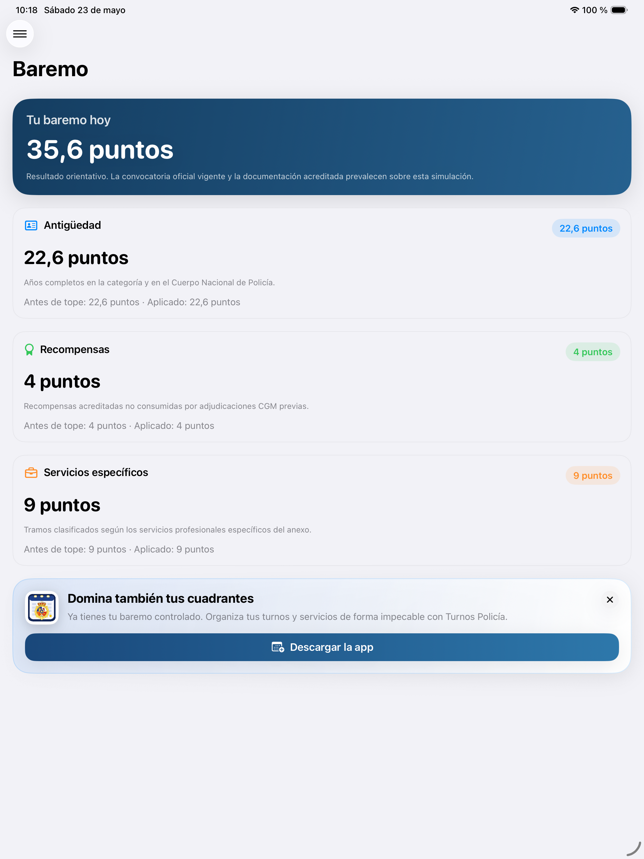 Calculadora CGM CNP screenshot 5