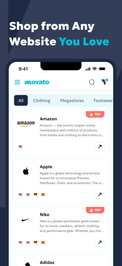 Captura 5 de 6 de Movato - Online Shopping