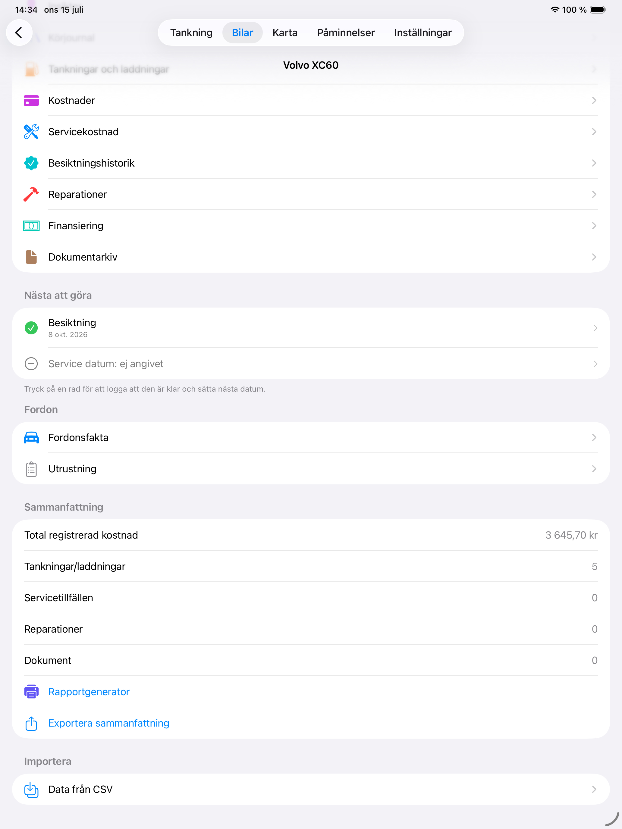 Bilpärmen screenshot 9