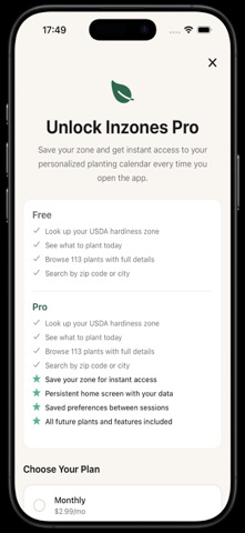 InZones iPhone screenshot