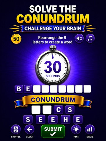 Letters and Numbers Countdown iPad screenshot