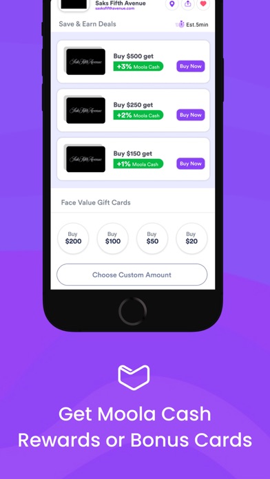 Moola - Cash Back Gift Cards Screenshot 4 - AppWisp.com Moola - Cash Back Gift Cards Screenshot 4 - AppWisp.com