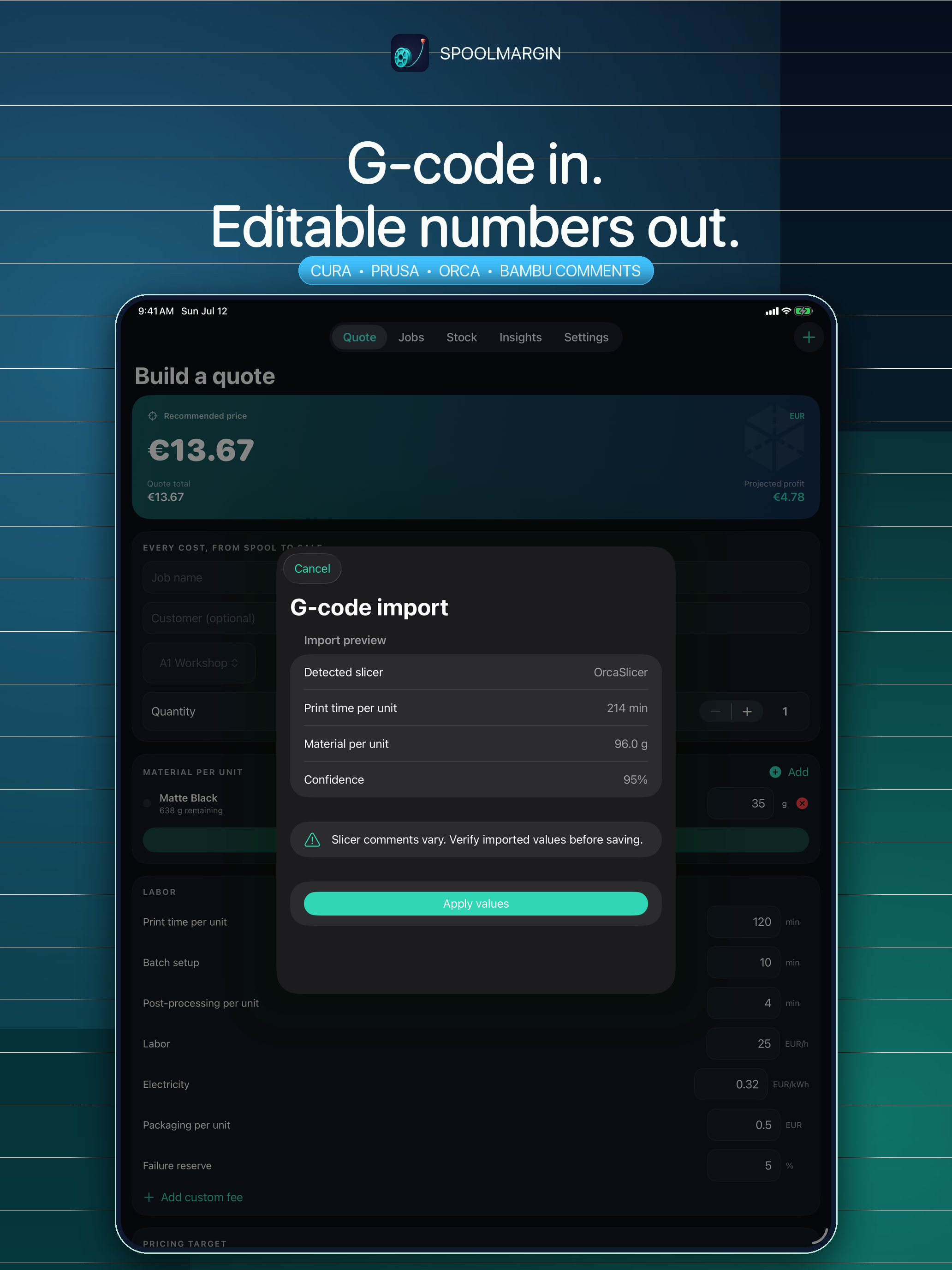 SpoolMargin: 3D Print Cost screenshot 11