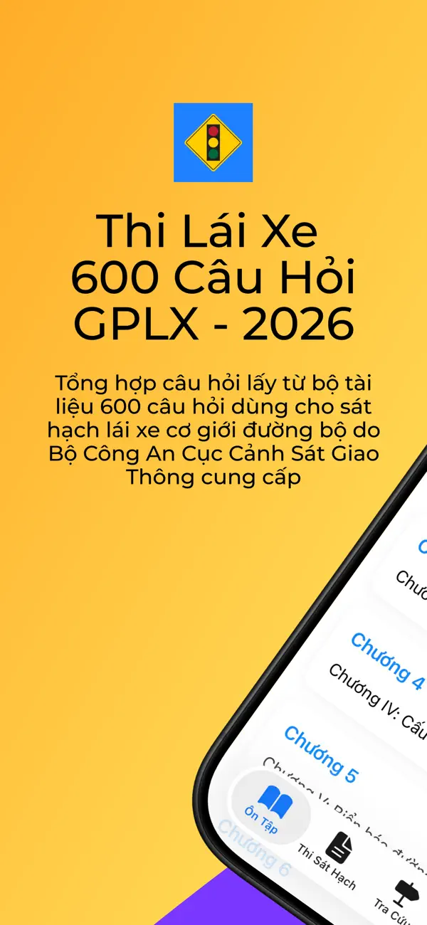 GPLX 600 Questions 2026 - Vietnam Driving License App App Store screenshot 1