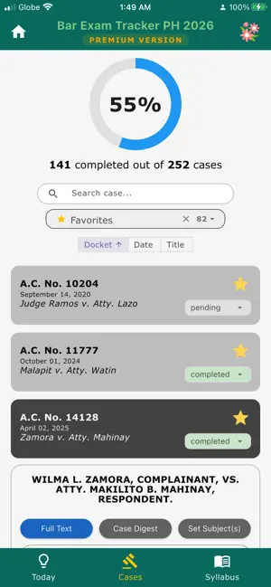 BarExamTrackerPH2026 screenshot 2