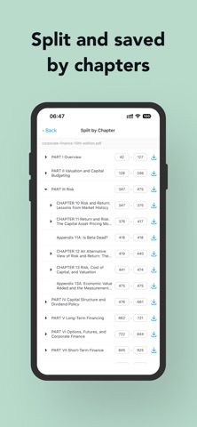 PDF Chapter Split screenshot