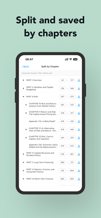 PDF Chapter Split Screenshot 2 of 3