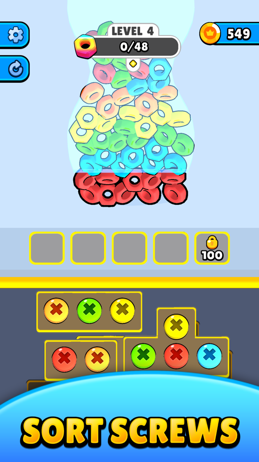#1. Screw Sort 3D! (iOS) 由: Jakub Szolomicki