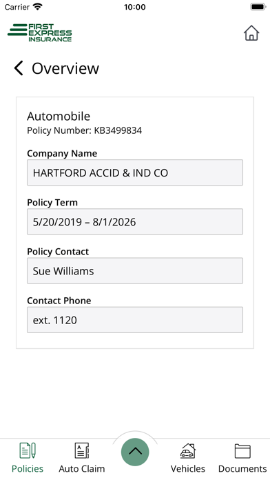 First Express Insurance Screenshot