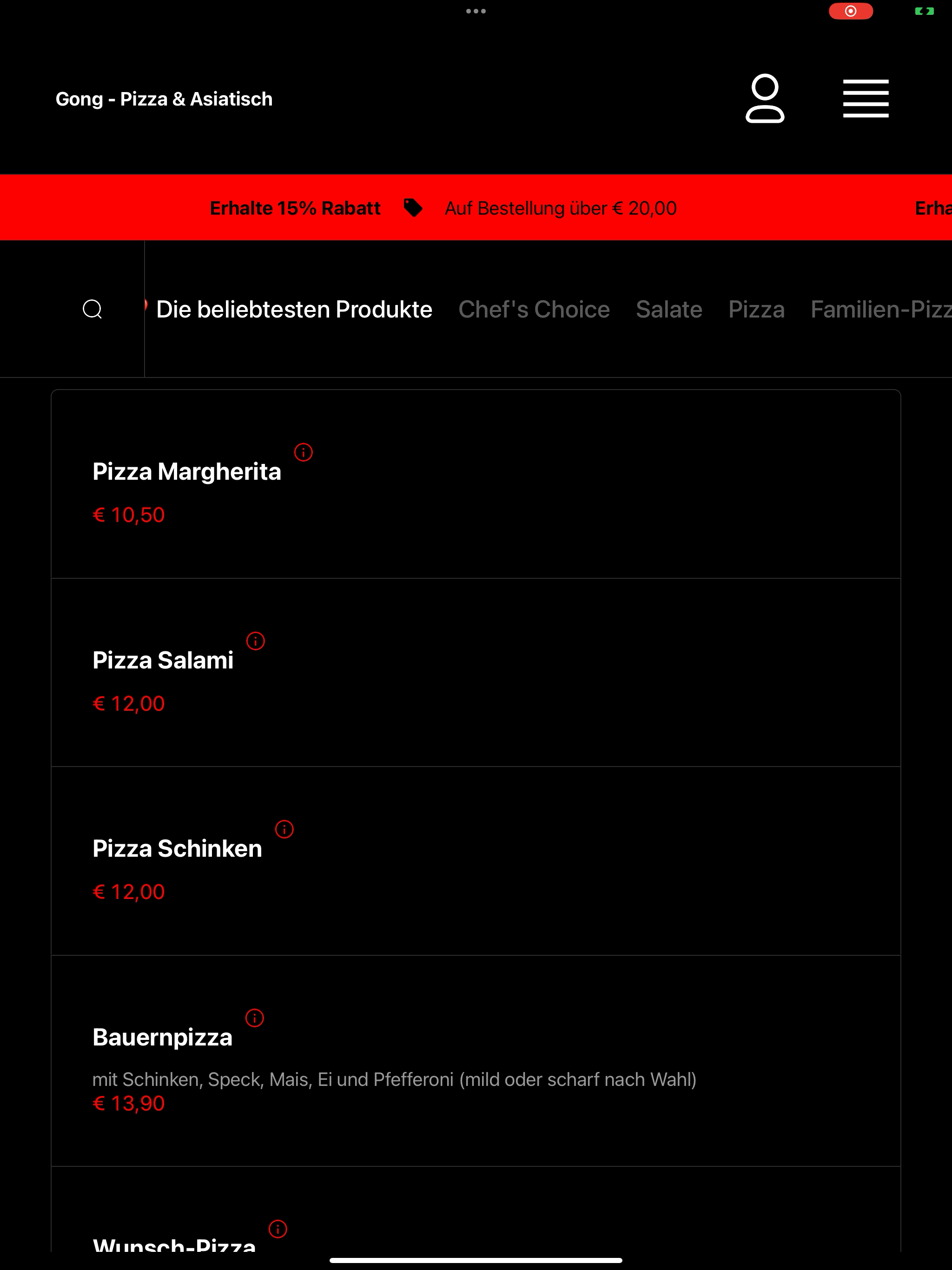 Gong - Pizza & Asiatisch screenshot 13
