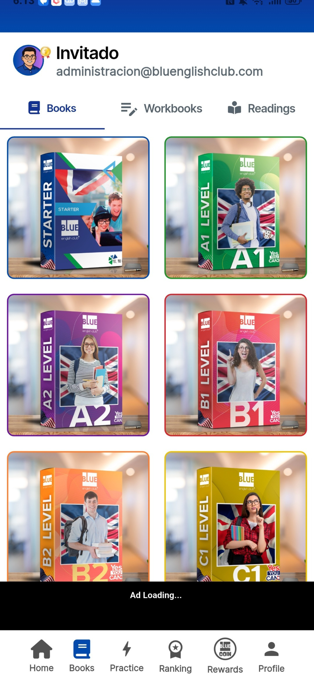 Blue English Club App