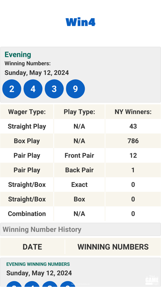#5. NYC Lottery Results (iOS) 由: Ali Mert TUFEKCI