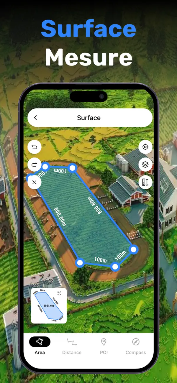 Screenshot #3 pour GPS Mesure Surface & Terrain