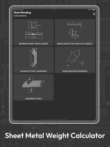 Bend Deduction & Flat Length iPad screenshot