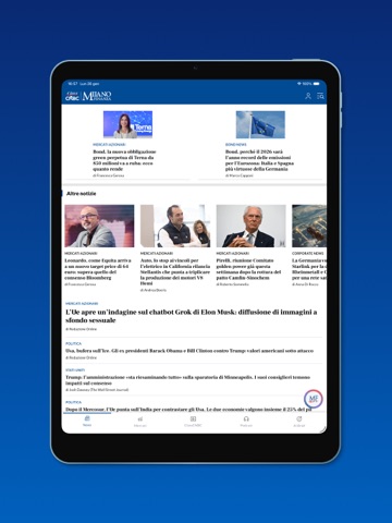 Milano Finanza - Class CNBC iPad screenshot