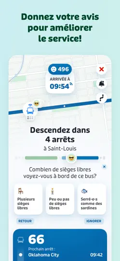 Capture d'écran de Transit • Horaires Bus & Métro sur iPhone 6