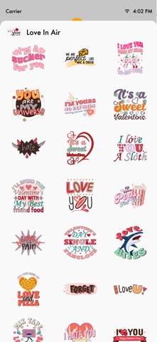 Love in Air Stickers screenshot