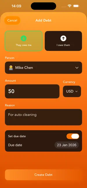 Log of Owe screenshot 2