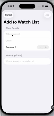 ShowTrackr Screenshot 3 of 3