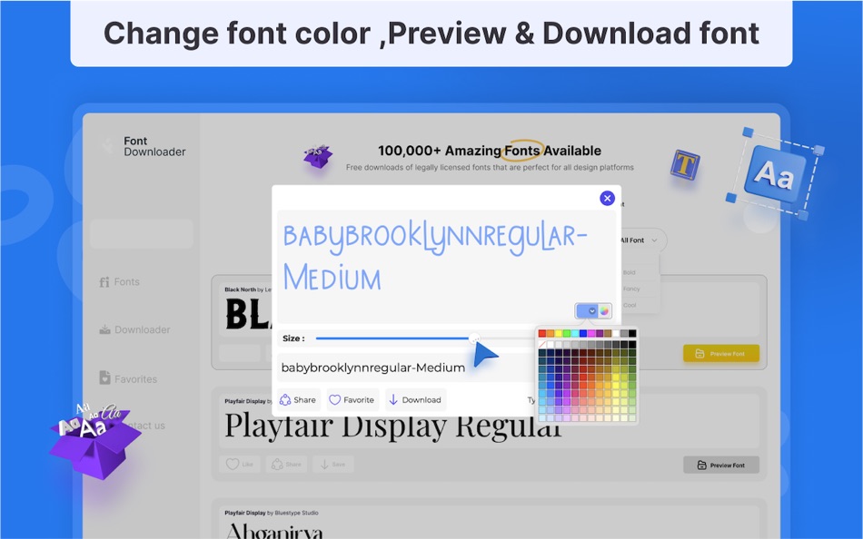 #3. Font book: 3000+ Font Manager (macOS) 由: Shafia Rana