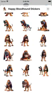 happy bloodhound stickers iphone screenshot 3