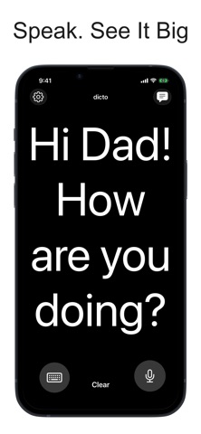 dicto: speech display Screenshot 1 of 6