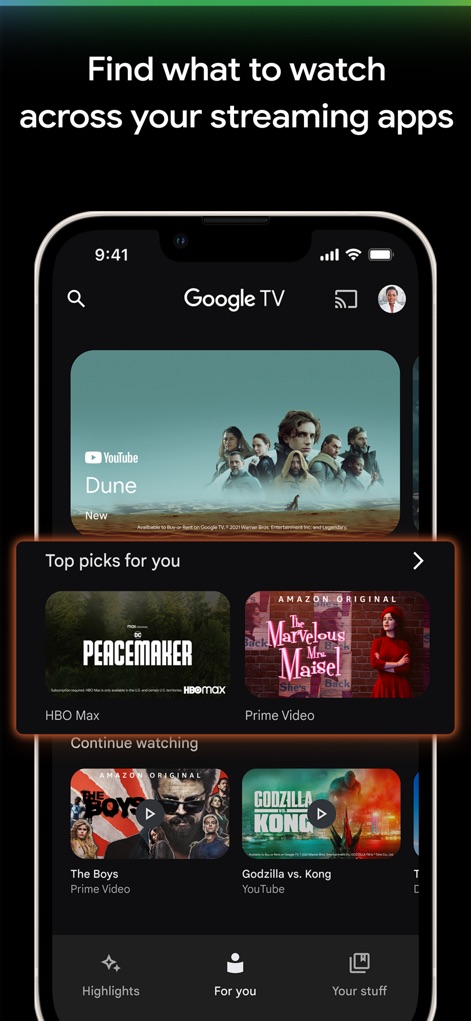 Google TV: Watch Movies & TV - Hub di Scoperta Personalizzato