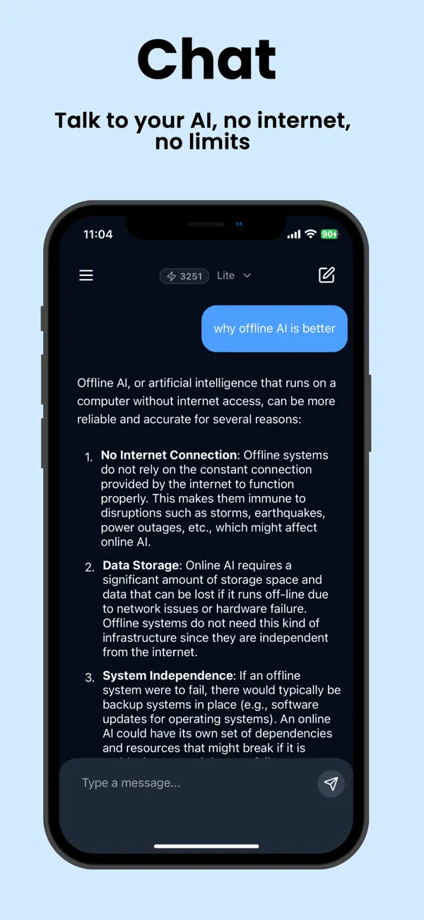 #3. ThinkByte: Offline Local AI (iOS) Przez: ByteInk L.L.C-FZ