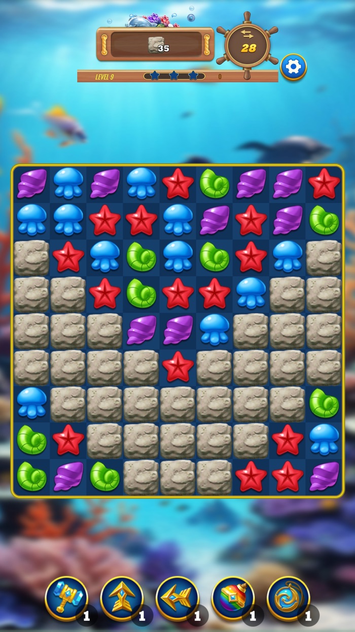 Marine Match 3 Puzzle