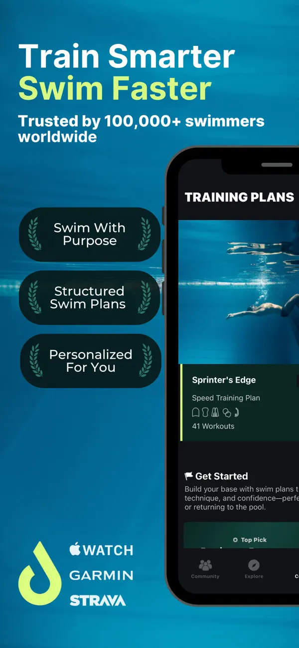 Screenshot #1 pour DuoSwim: Swim Workout App
