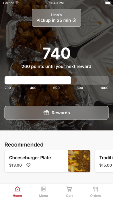 Lina's iPhone screenshot 1 - Food & Drink app
