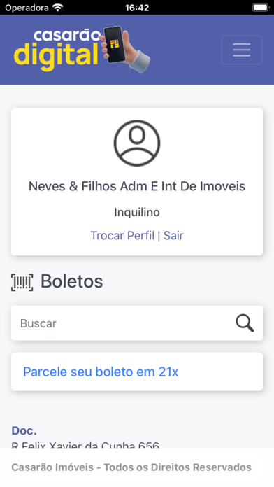 Casarão Digital Aluguéis Screenshot