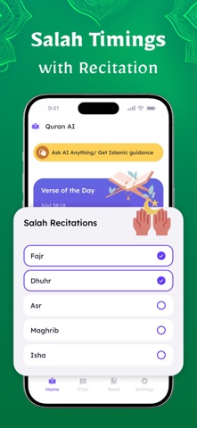 Quran English & Prayer Times iPhone screenshot