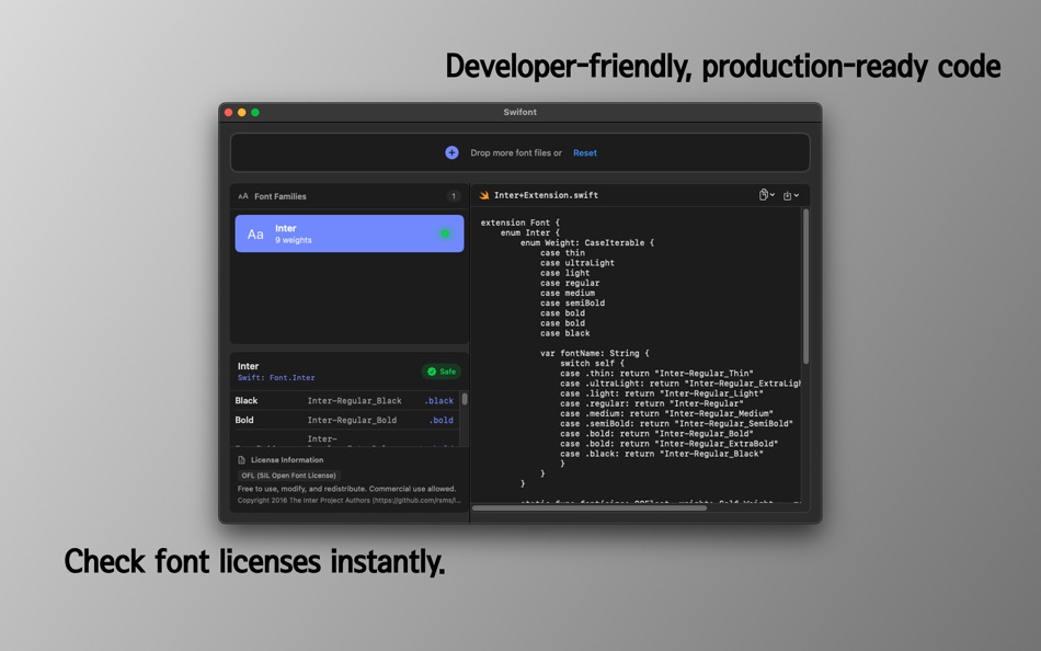 #2. Swifont (macOS) Podle: Jun-kyu Jeon