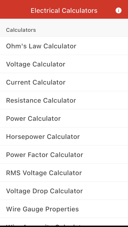 #1. Electrical Calculator Plus (iOS) Podle: Calc Hub, LLC