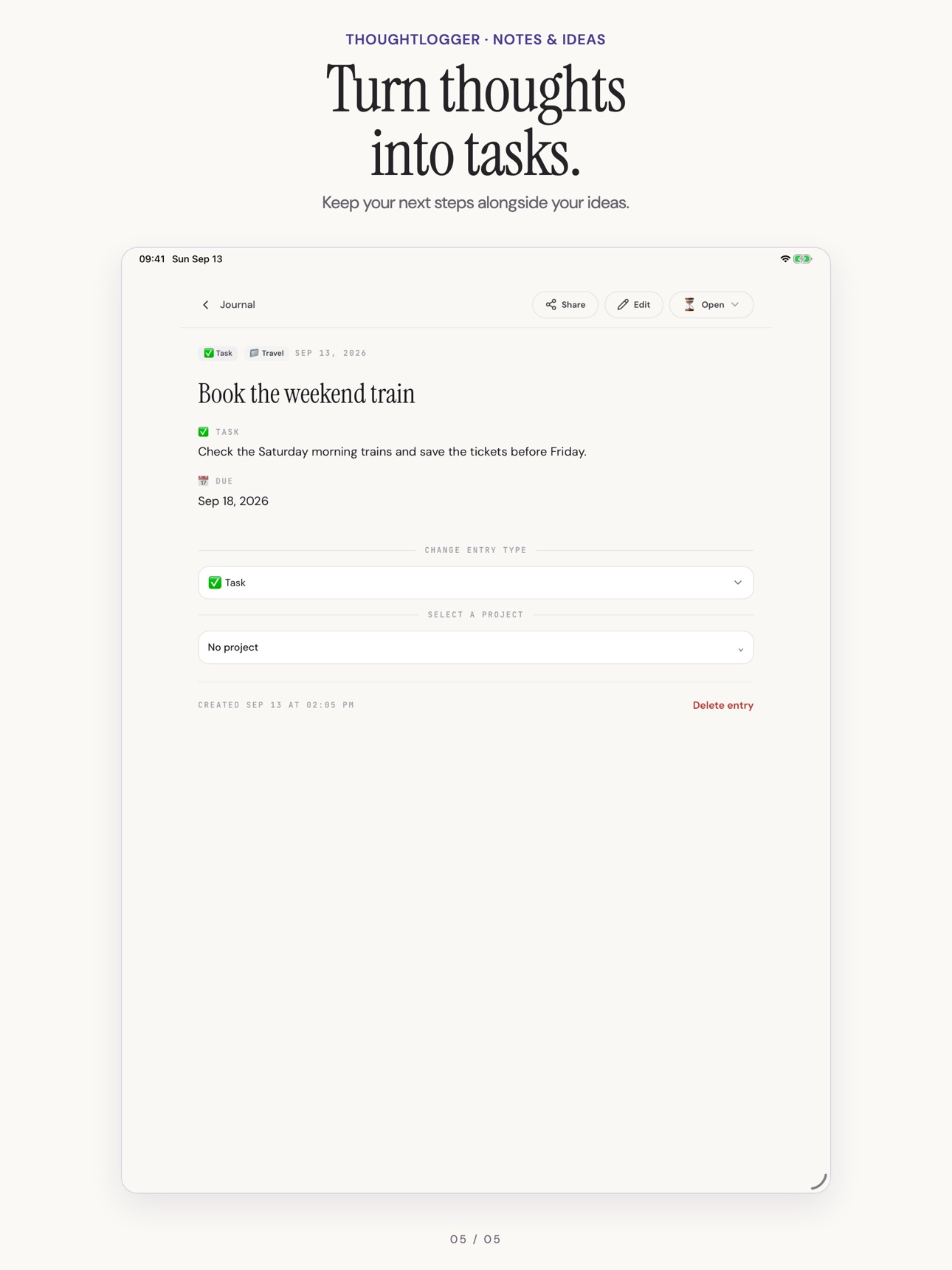 Screenshot 10 of ThoughtLogger: Notes & Ideas