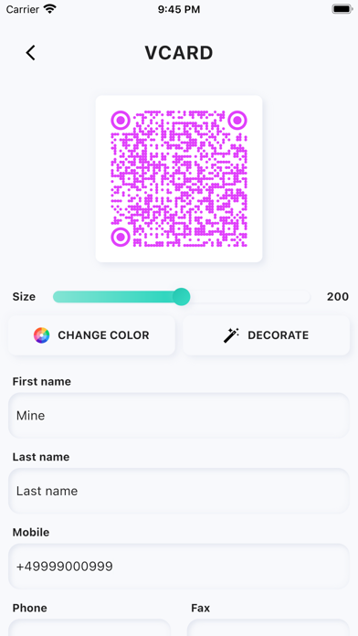 Quick QR Code Creator app screenshot 3