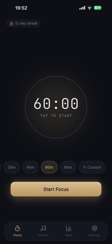Ember - Focus Timer & Sounds Screenshot 2 of 6
