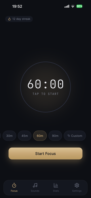 Ember - Focus Timer & Sounds Screenshot 2 of 6